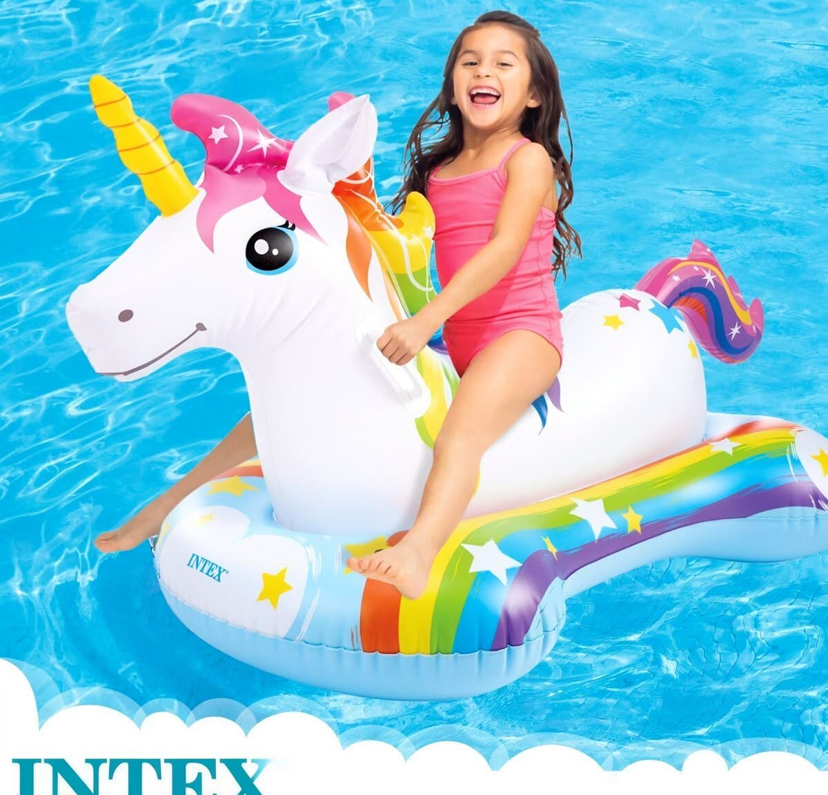 Intex 57552 Şişmə Unicorn Su Üstü Döşək