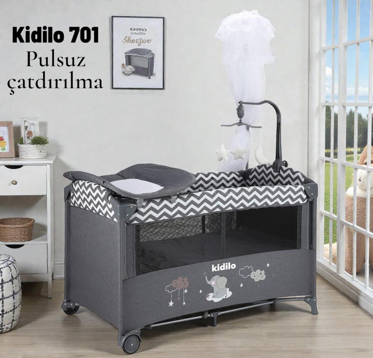 Tək nəfərlik çarpayı uşaq üçün, Boz rəng