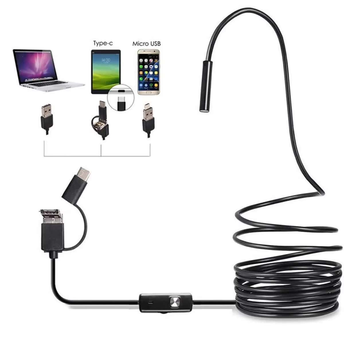 Endoscope camera 3.5m 5.5mm rigid cable - Tenderyard