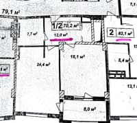 2 otaqlı mənzil 71 m² satılır — şəkil 3