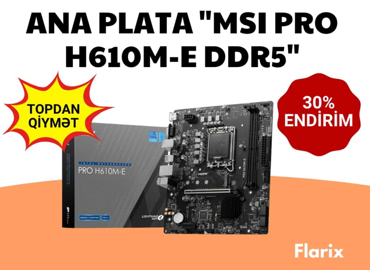 Motherboard MSI PRO H610M-E DDR5 - Tenderyard