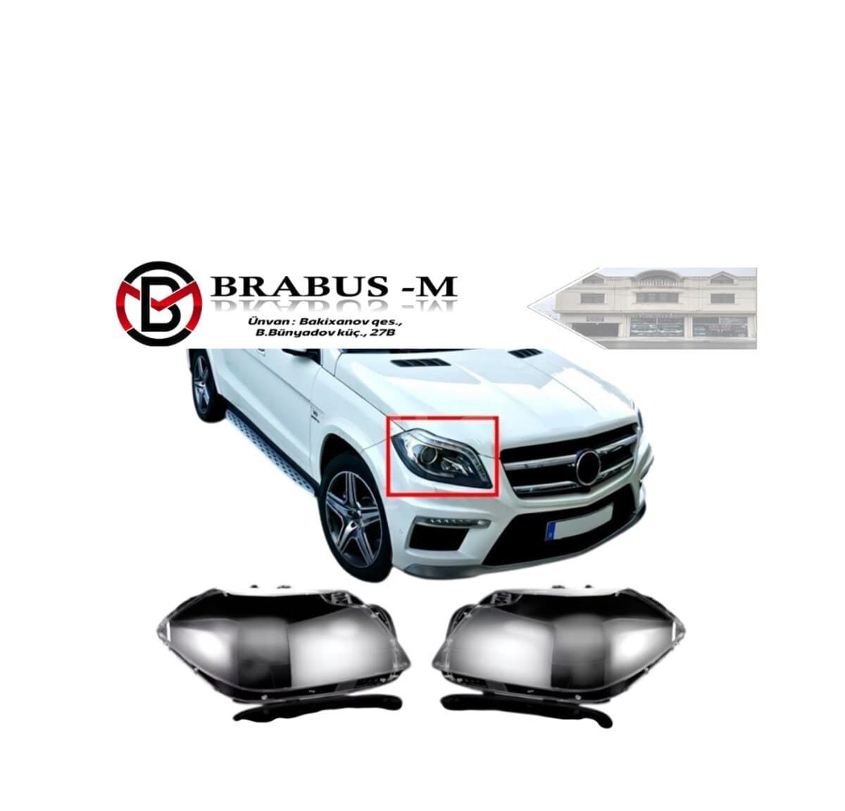 Fara şüşəsi Mercedes X166 GL