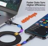 Şarj kabeli Toocki 100W 6A USB to Type-C 2m — şəkil 5