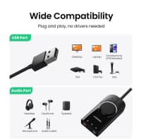 Səs kartı Ugreen USB External Stereo Adapter CM129 — şəkil 10