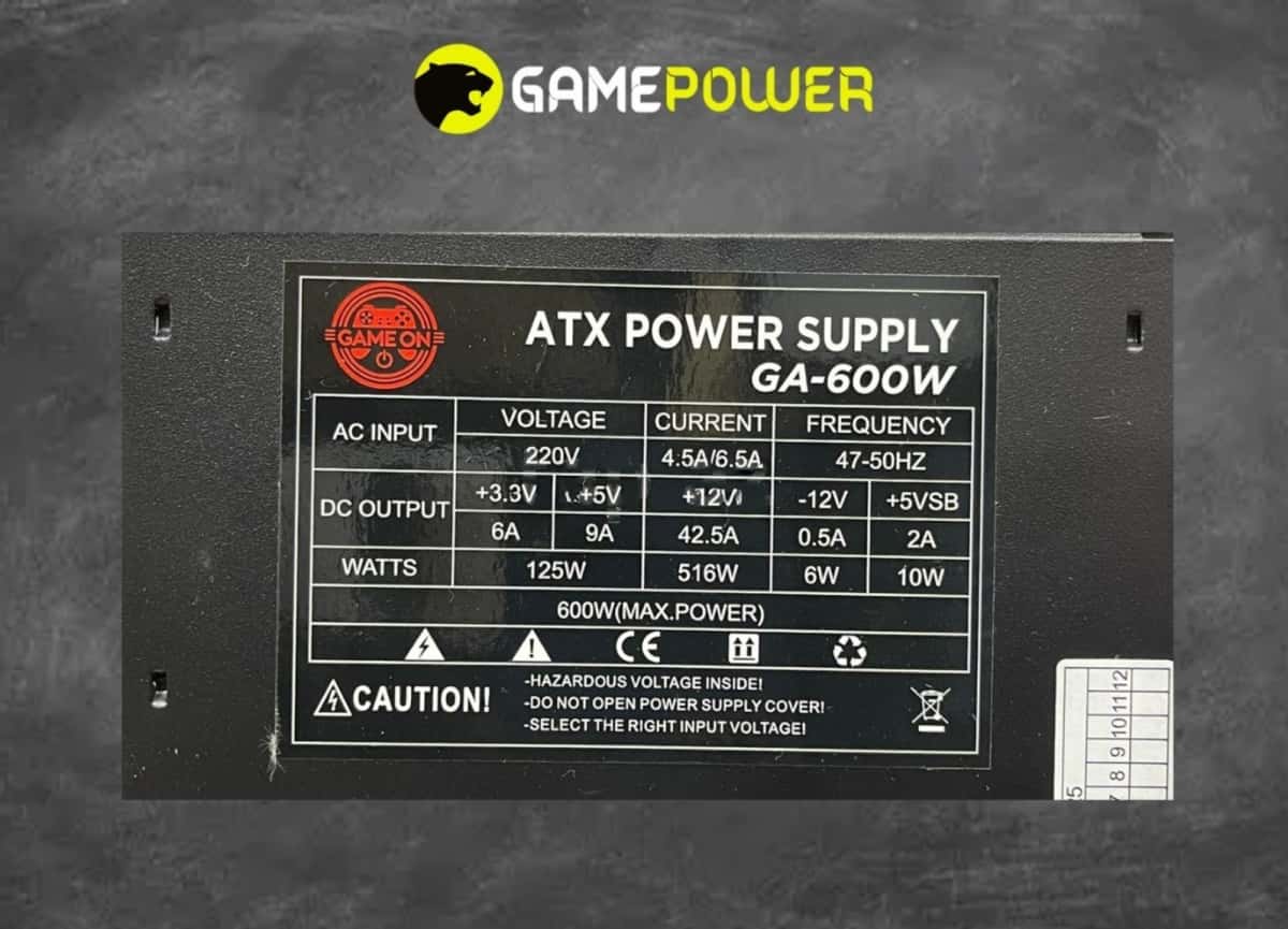 Блок питания GamePower GA 600W - Tenderyard