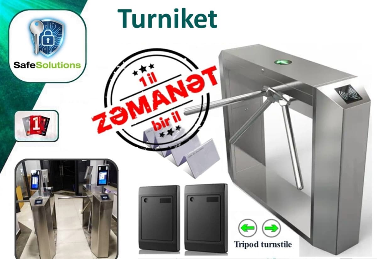 Tripod Turniket 2T Girişə Nəzarət Sistemi