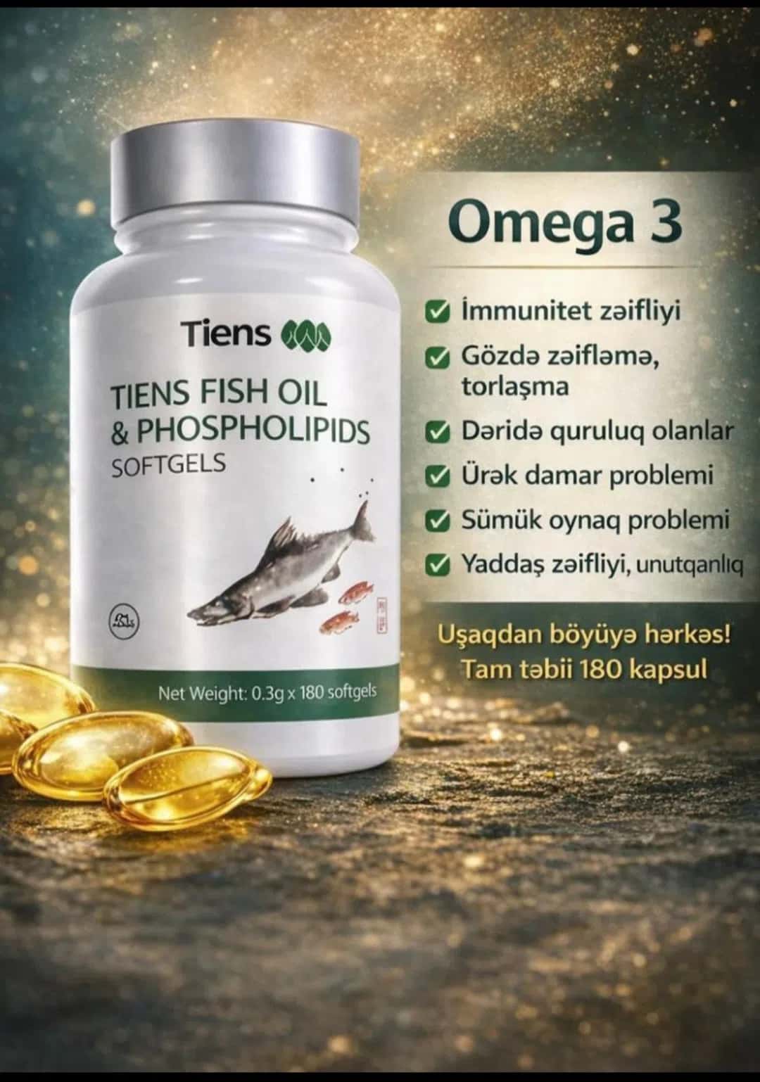 Balıq yağı Tiens Fish Oil & Phospholipids - Tenderyard