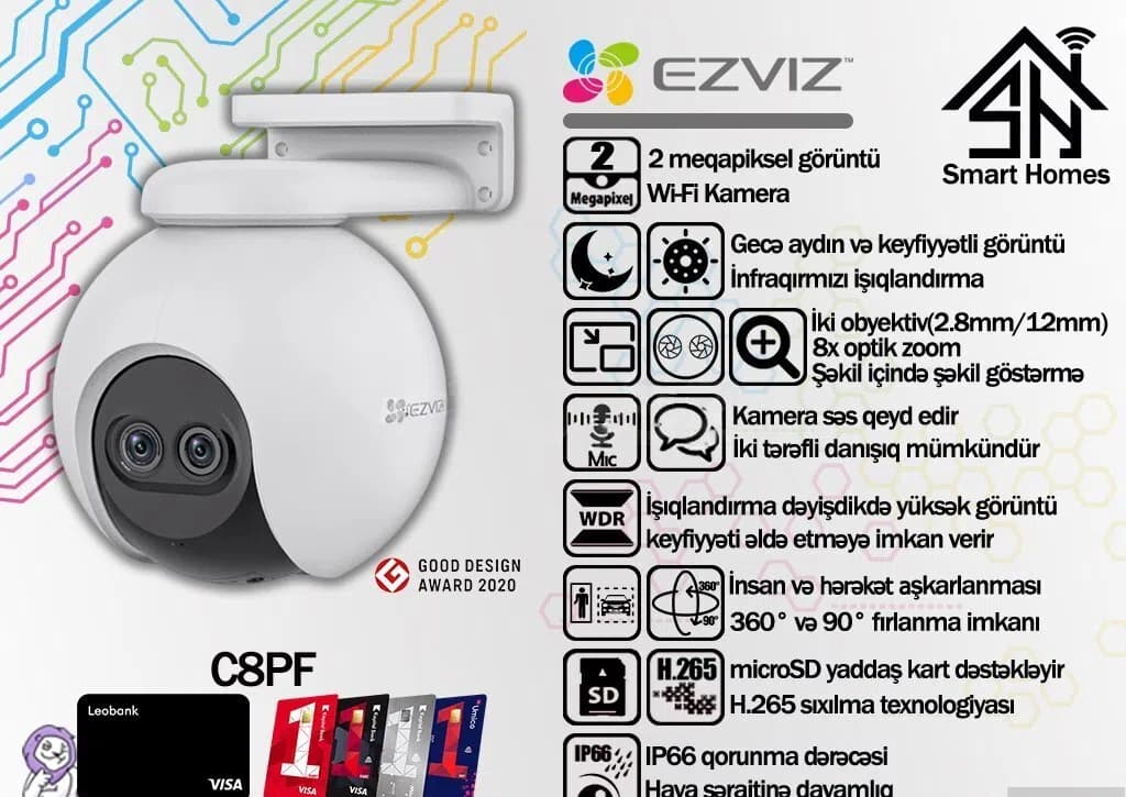 Wi-Fi kamera Ezviz CS-C8PF 360