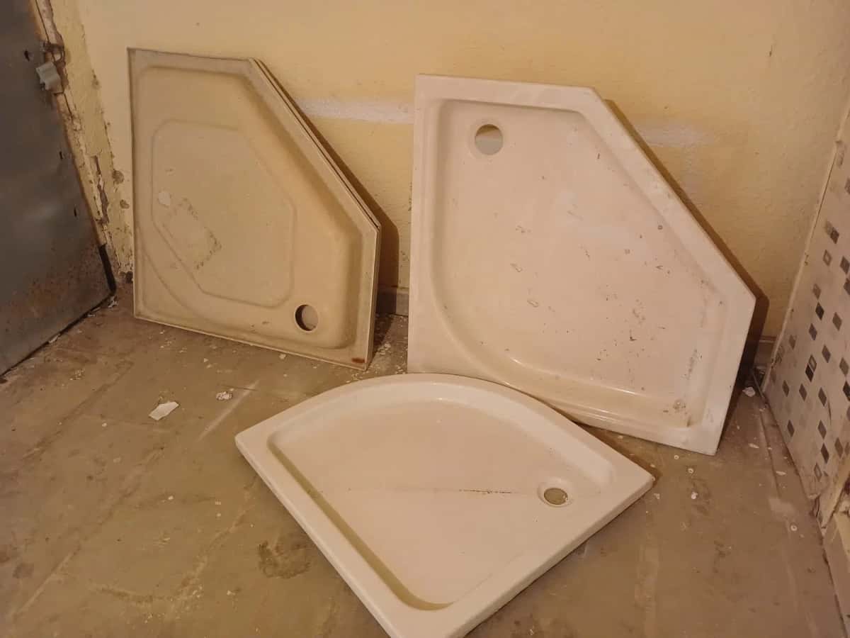Semi-circular shower tray, White color - Tenderyard