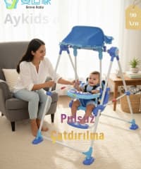Uniseks yelləncəyi, Mavi rəng Uniseks uşaq yelləncəyi, Mavi rəng — şəkil 3