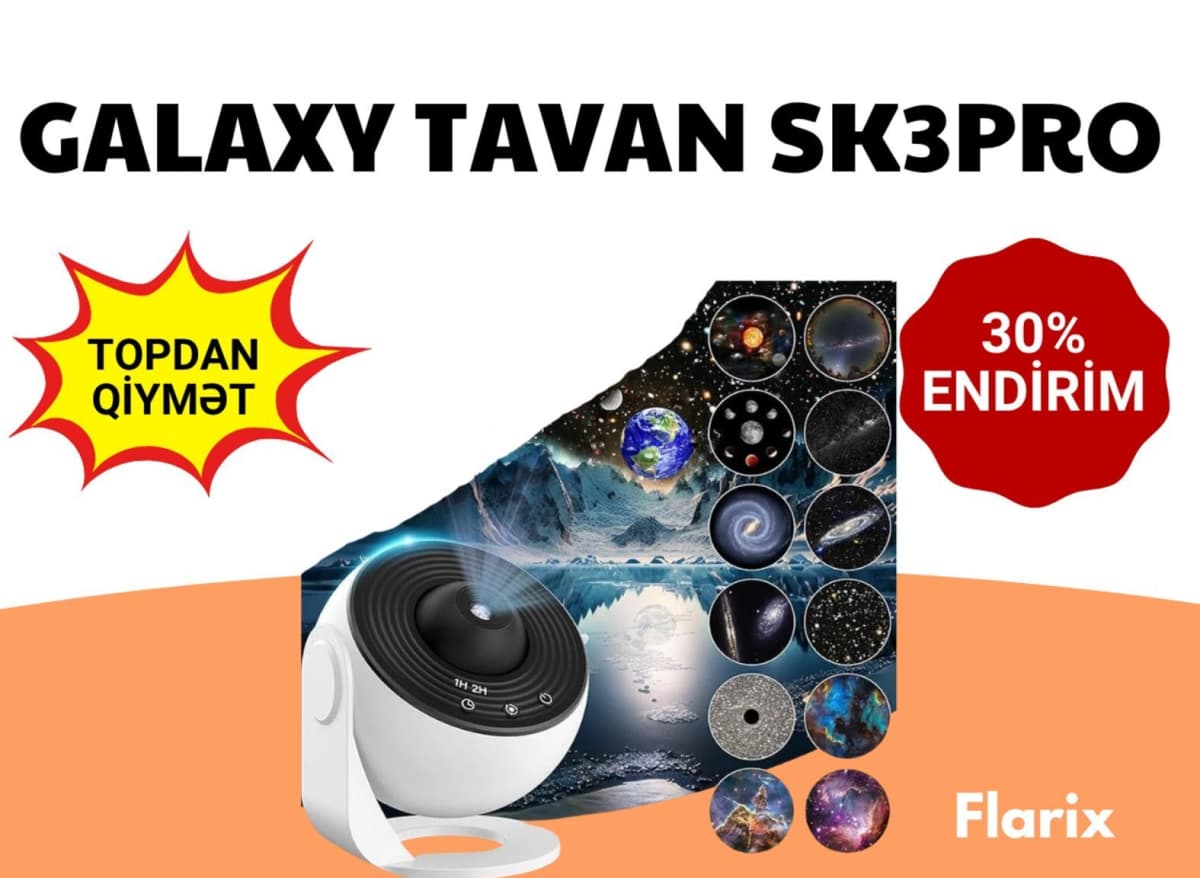 Galaxy proyektor SK3PRO ulduzlu səma lampası