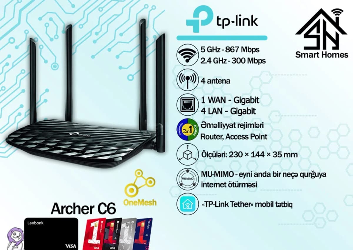 Router TP-Link Archer C6 AC1200 Gigabit