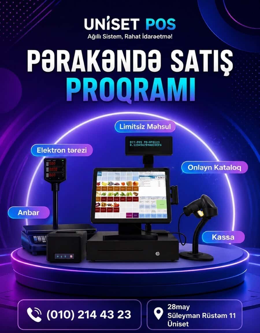 Uniset Elektronik POS Satış və İdarəetmə Sistemi - Tenderyard
