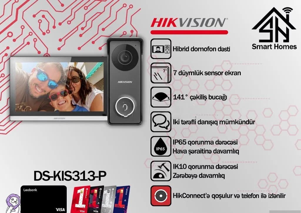 Domofon dəsti Hikvision DS-KIS313-P