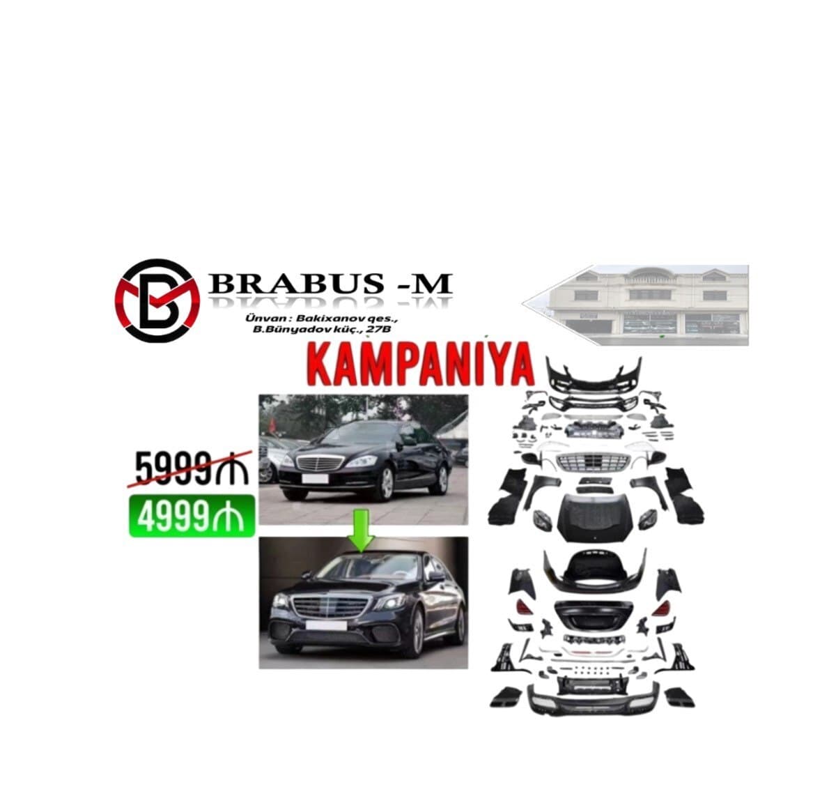 Body kiti Mercedes S-Class W221