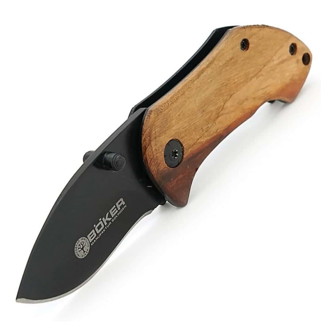 Böker folding knife, with wooden handle - Tenderyard