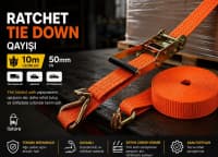Ratchet tie down qayışı 10 metr — şəkil 1