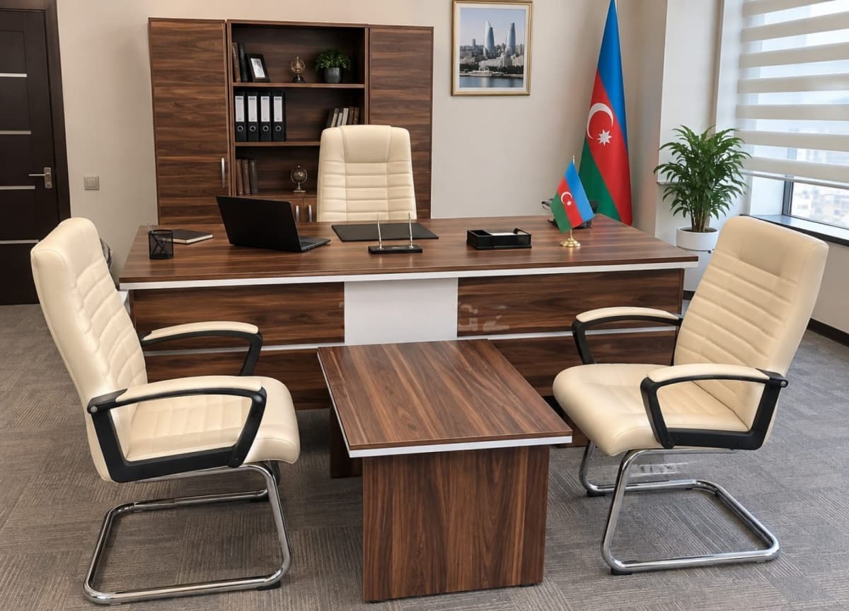 Ofis mebel dəsti Ağ rəng