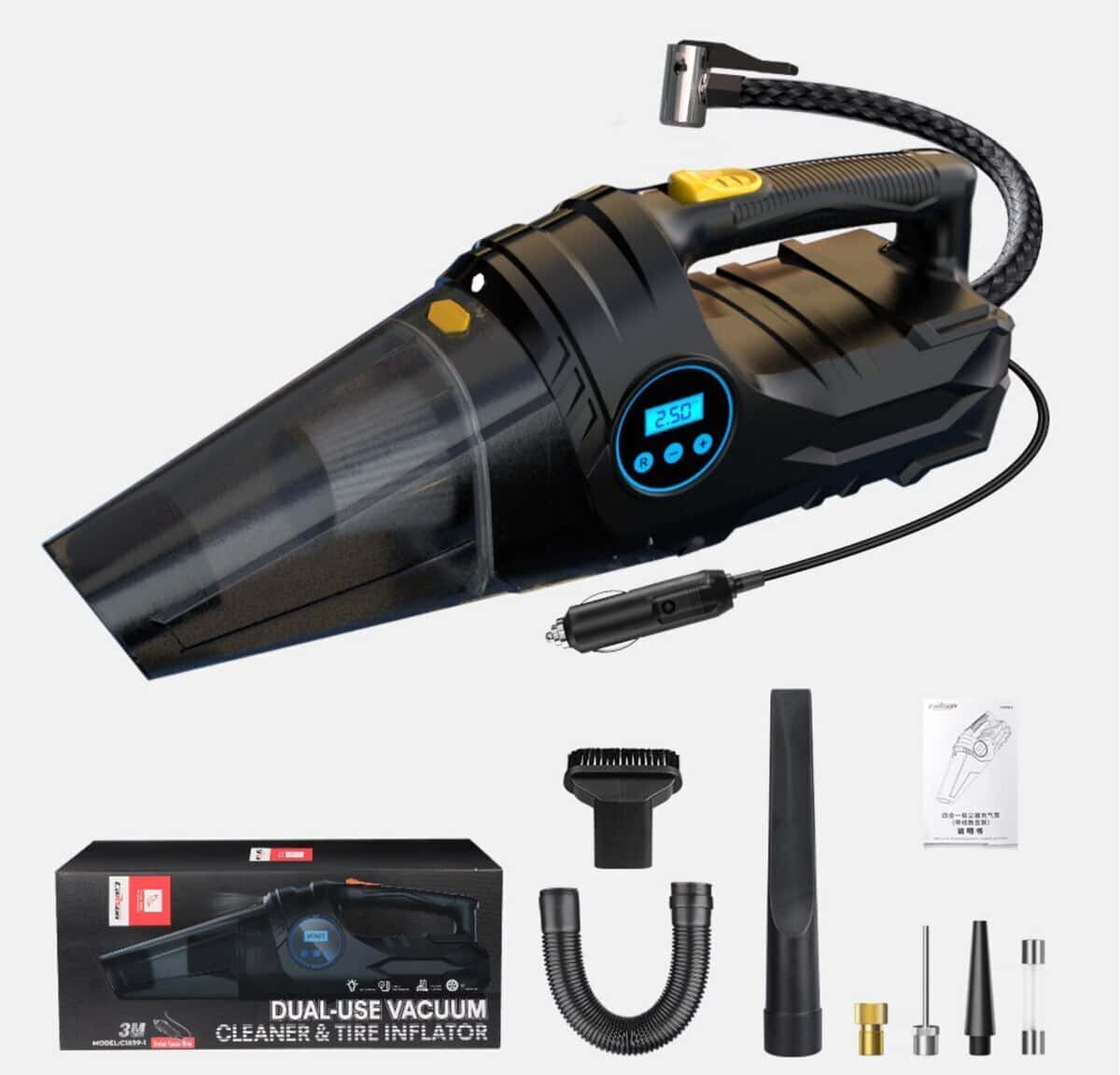 Avtomobil üçün hava kompressoru və tozsoran Carsun 2-si 1-də - Tenderyard