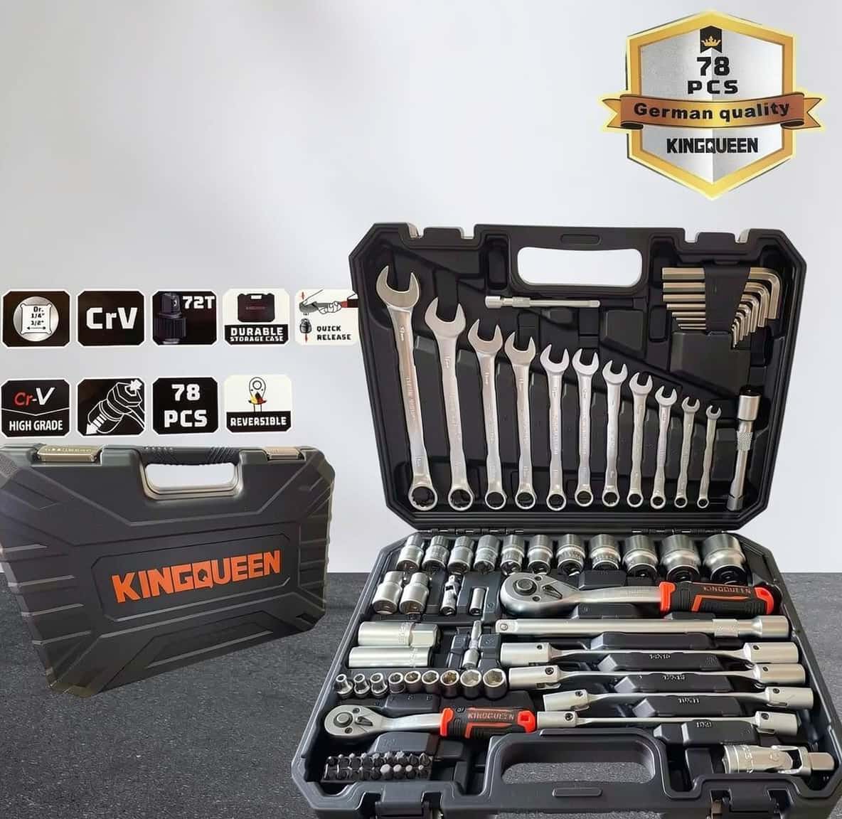 Kingqueen 78-piece wrench and tool set - Tenderyard