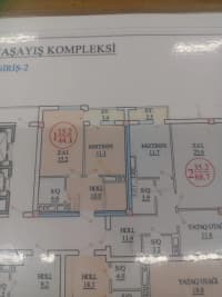 1 otaqlı mənzil 44.3 m² satılır — şəkil 3