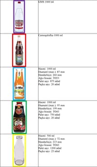 Limonad, pivə, araq üçün şüşə butulkalar — şəkil 5