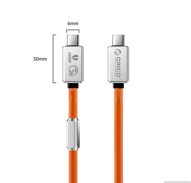 Narıncı rəng data kabel, USB