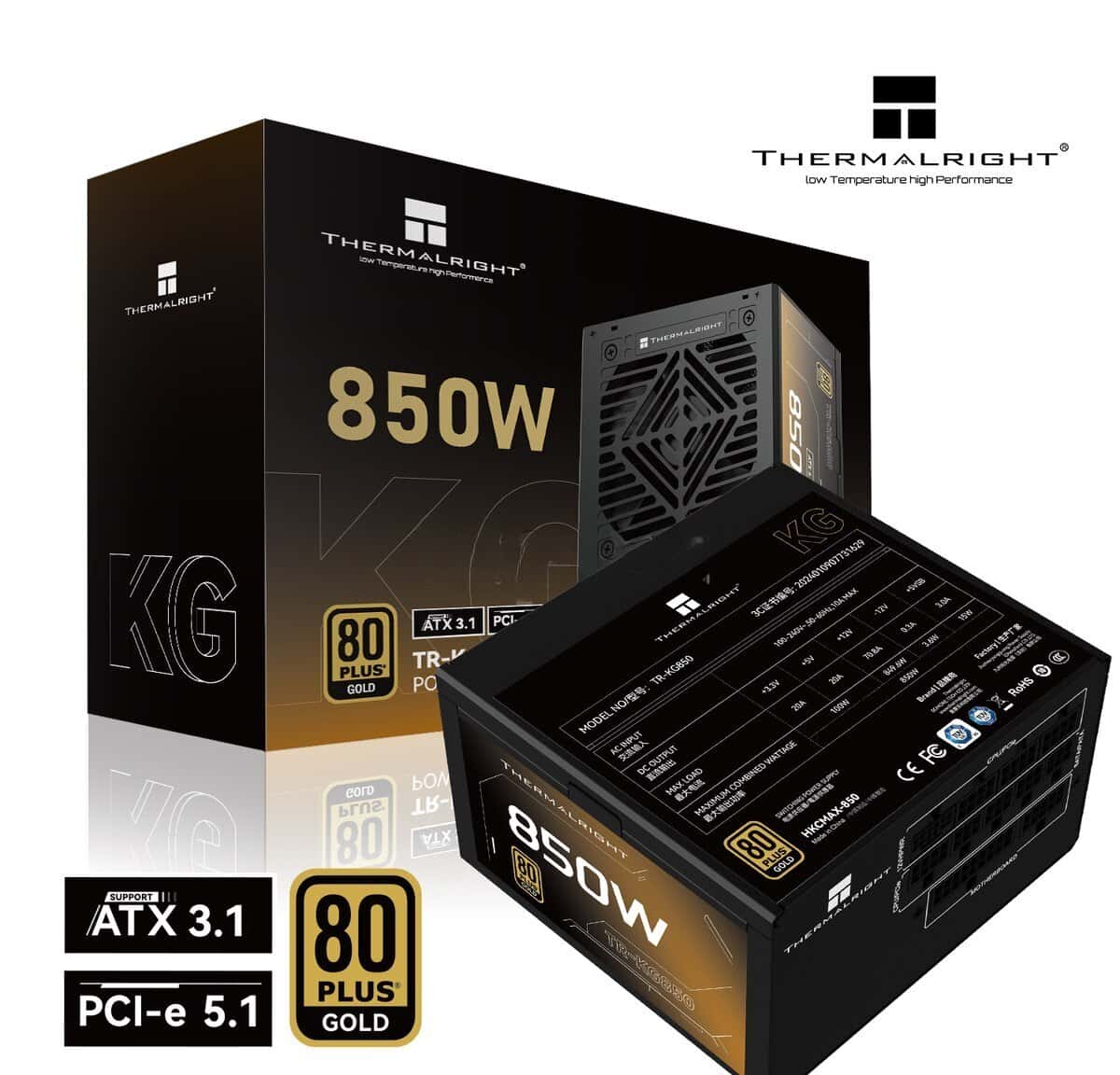 Qida bloku Thermalright TR-KG-850 850W 80+ Gold - Tenderyard