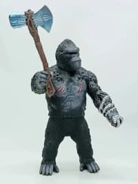 King Kong qorilla fiquru, 30 sm, döyüş baltası ilə — şəkil 2
