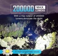 Güclü LED Fənər Powerbank funksiyalı 1000000 lümen — şəkil 9