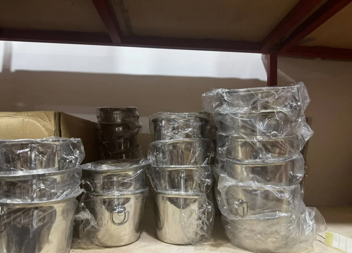 Buz qabı paslanmayan polad, müxtəlif ölçülərdə