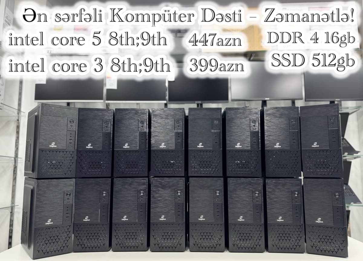 Legion Masaüstü Kompüter i5/i3 16GB RAM 480GB SSD