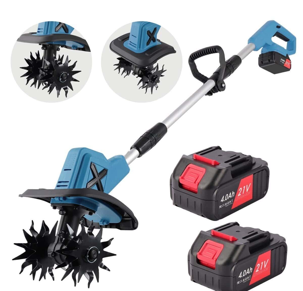 Electric cultivator with 48V battery - Tenderyard