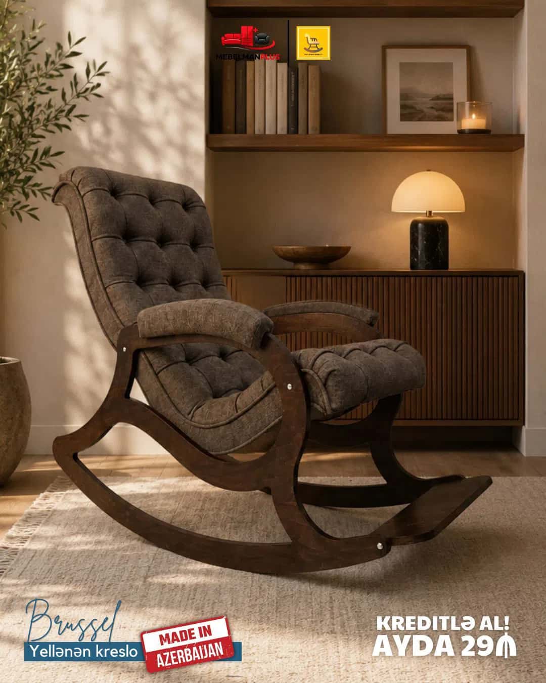 Armchair, Brown color - Tenderyard