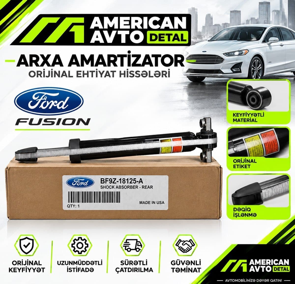 Arxa amortizator Ford Fusion 2013-2020