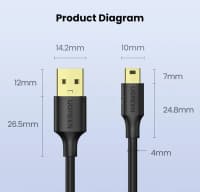 Qara rəng data kabel, USB — şəkil 9
