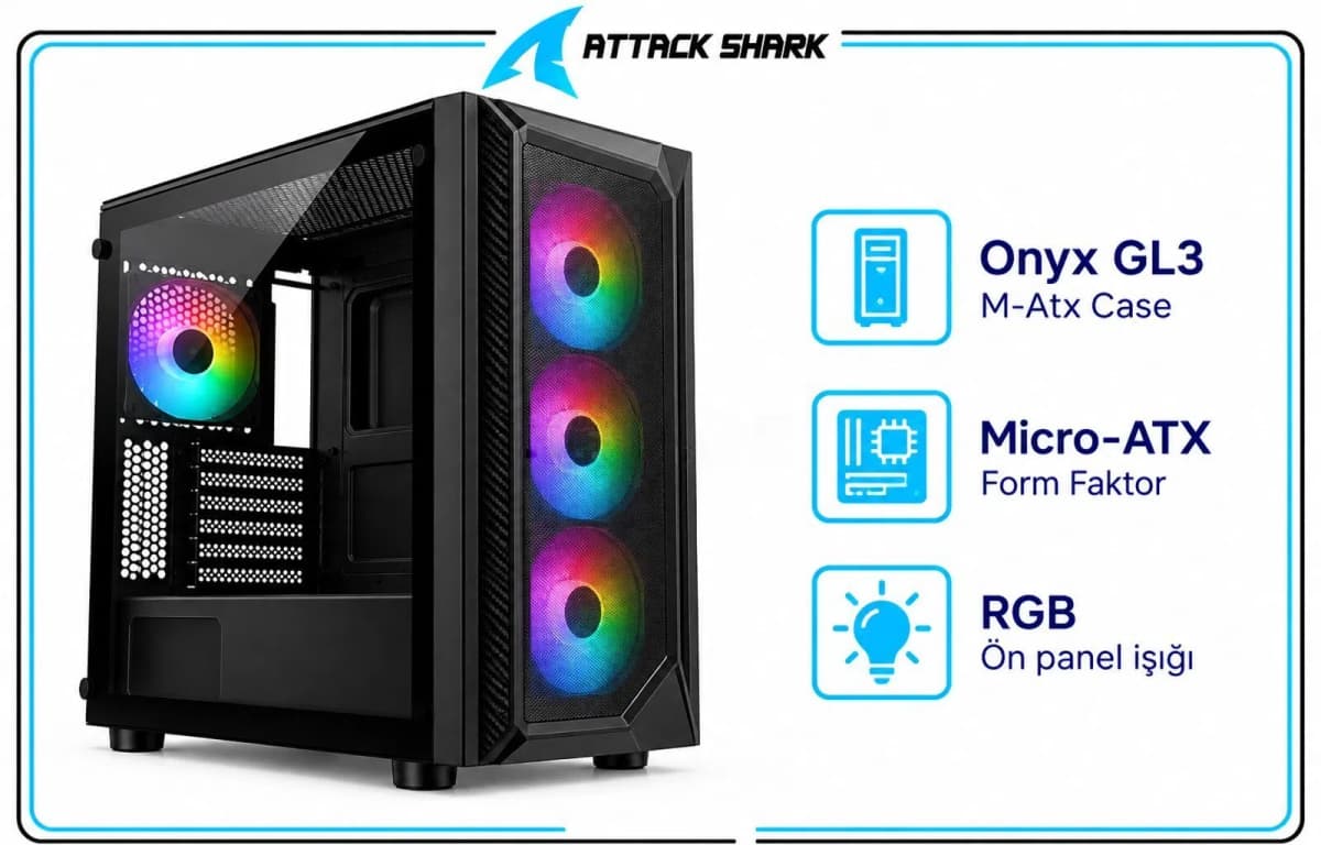 Kompüter korpusu Onyx GL3 m-ATX
