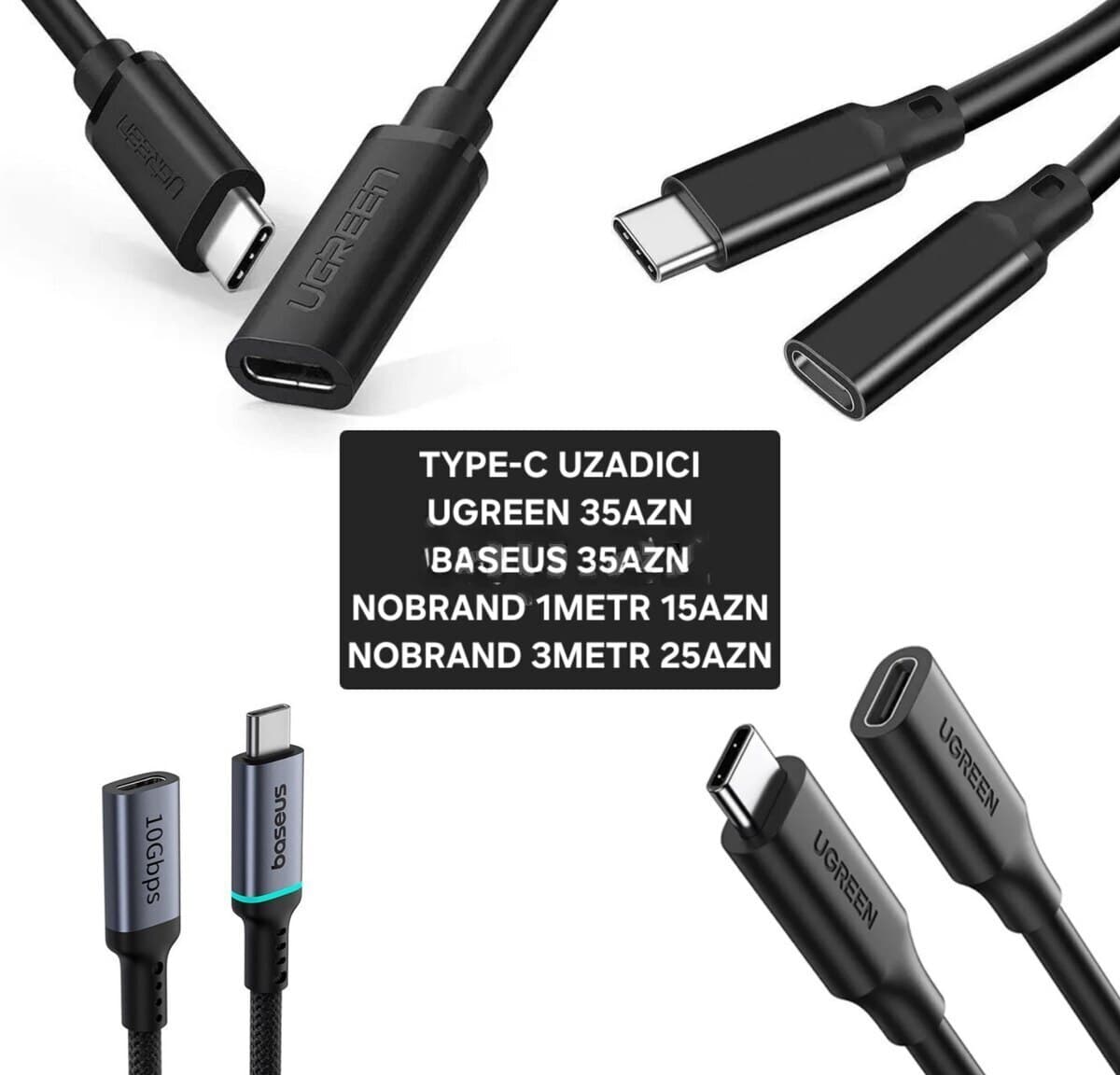 Qara rəng data kabel, USB