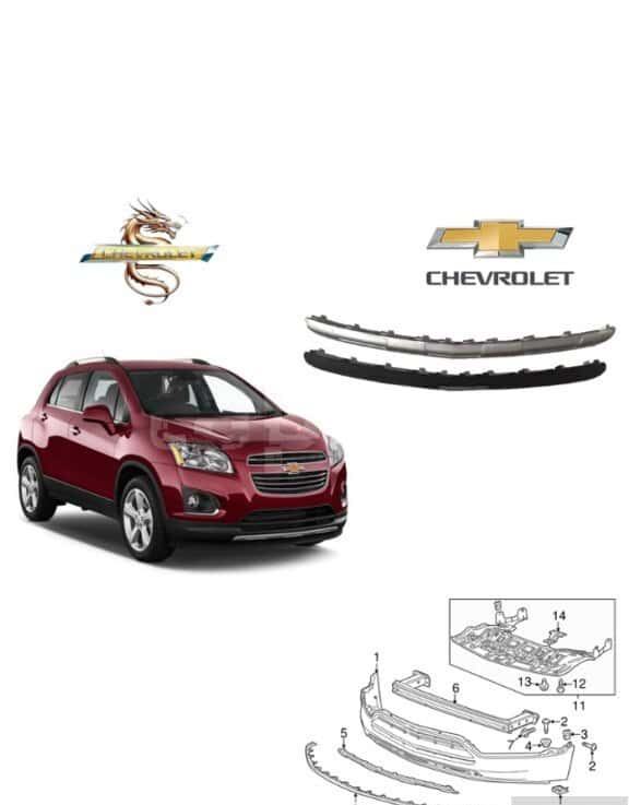 Ön bufer üstü nikeli Chevrolet Trax 2014-2015 - Tenderyard