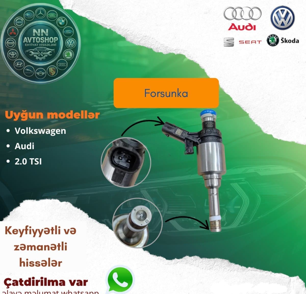 Forsunka 2.0 TFSI Volkswagen Audi