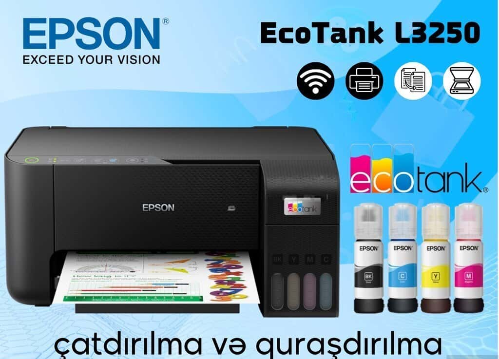 Цветной Wi-Fi принтер Epson L3251 - Tenderyard
