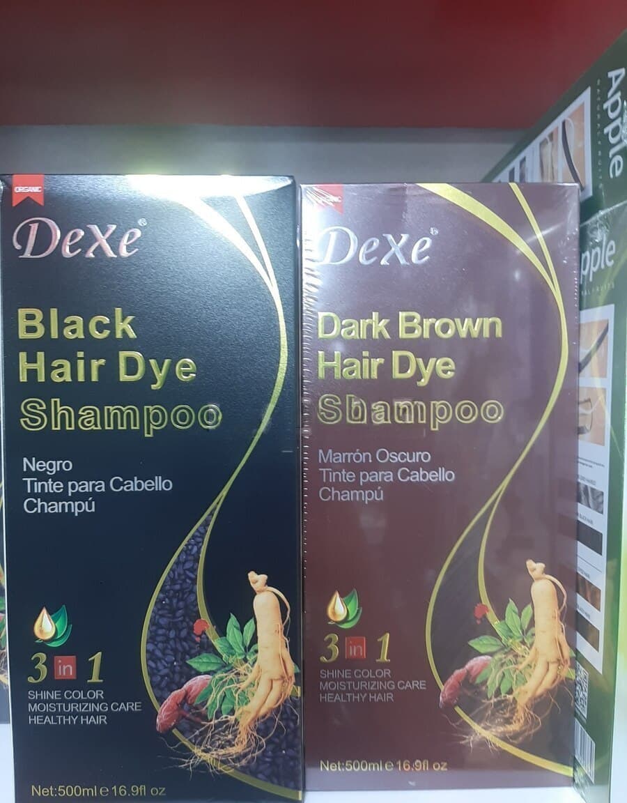 Saç boyası şampunu Dexe Dark Brown & Black 500 ml