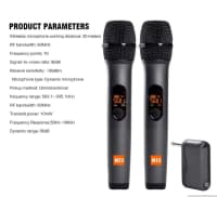 Simsiz mikrofon dəsti M23 UHF Karaoke — şəkil 3