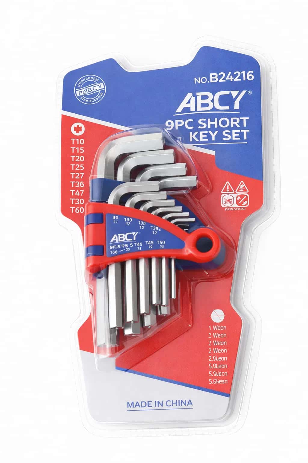 ABCY B24216 Hex Key Set, 9 pieces - Tenderyard