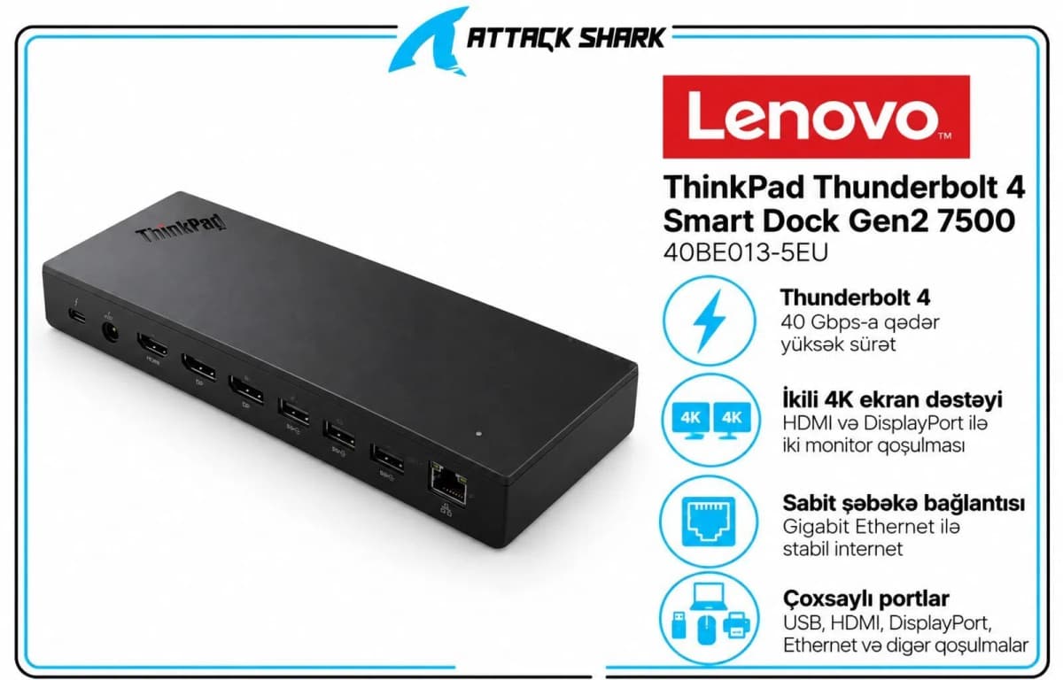 Dok-stansiya Lenovo ThinkPad Thunderbolt 4 Smart Dock Gen2