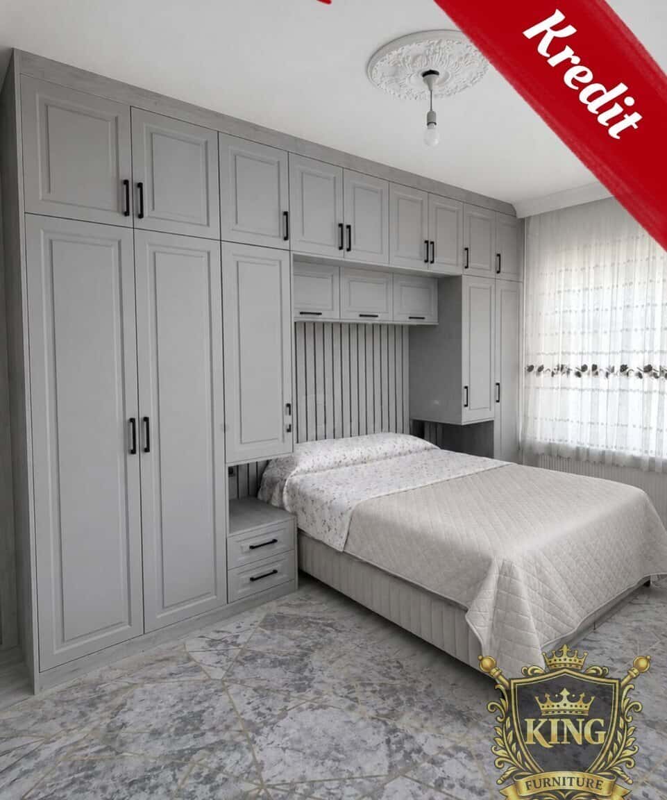 MDF material bedroom set, Mixed color - Tenderyard