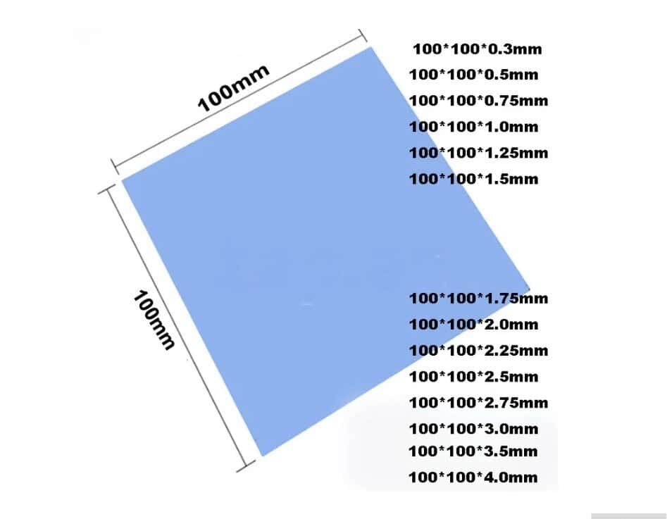 Thermal pad 1 mm 6w/mk 10x10 cm - Tenderyard