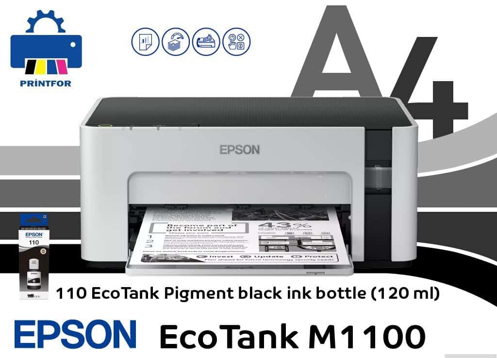 Монохромный принтер Epson EcoTank M1100 - Tenderyard