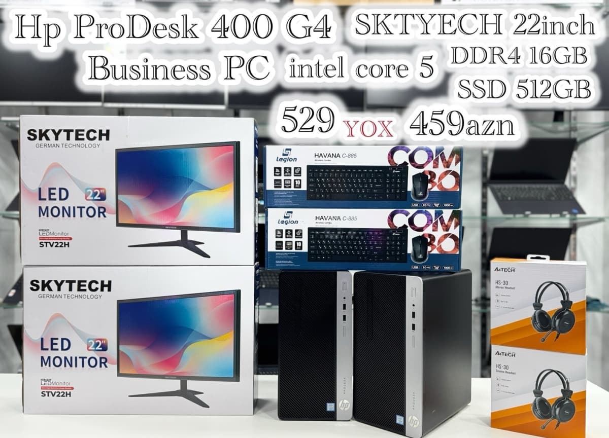 HP ProDesk 400 G4 Masaüstü Kompüter Dəsti