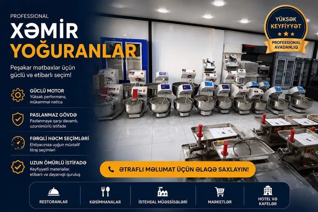 Mateka Xəmir Yoğuran Aparatları (Türkiyə İstehsalı)